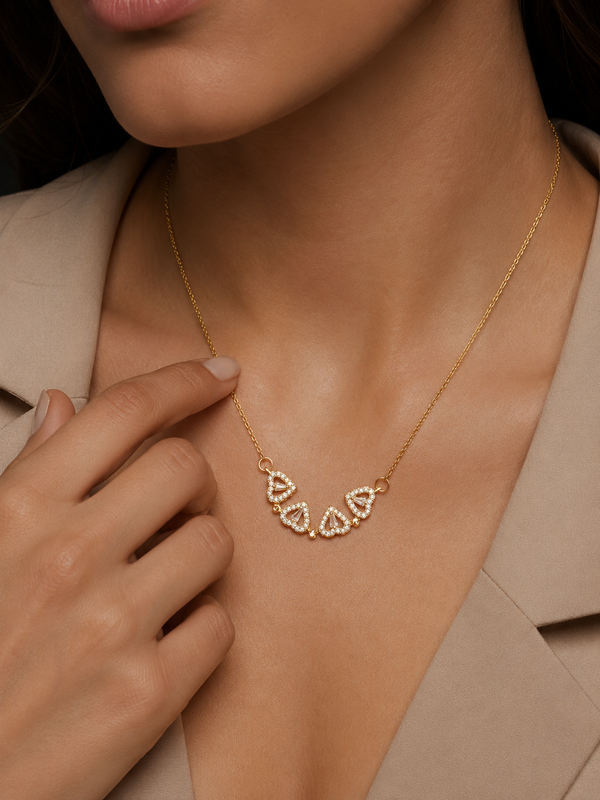 Open Luxe Fortune Necklace | Gold-Plated Stainless Steel – KZ88123166