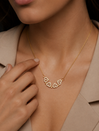 Open Luxe Fortune Necklace | Gold-Plated Stainless Steel – KZ88123166