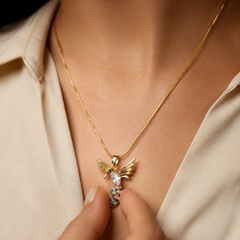 Royale Hummingbird Pendant | Gold-Plated Stainless Steel – KZ88123174