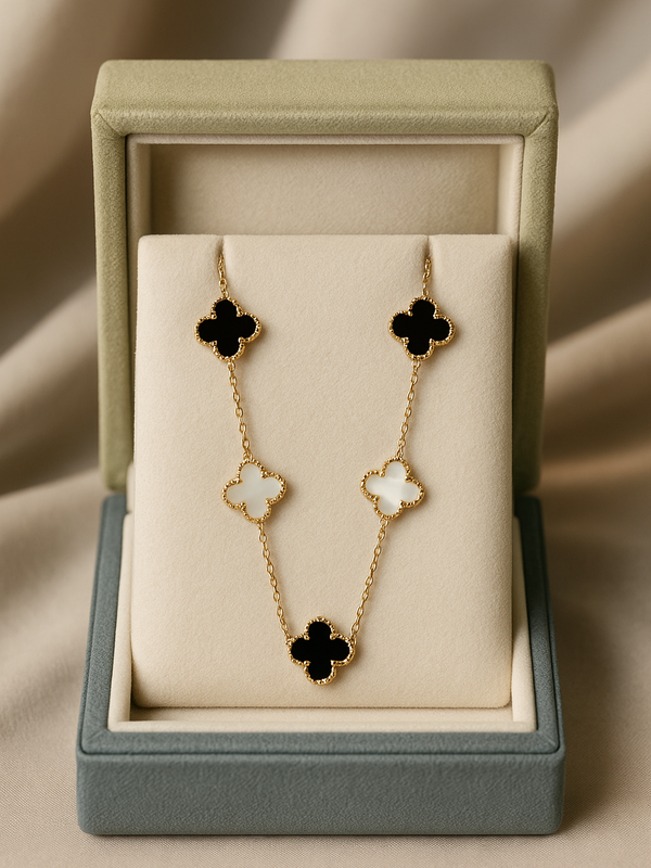 Double Sided Lucky Clover | Gold-Plated Stainless Steel – KZ8812304