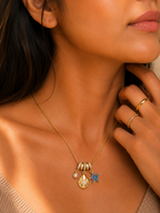 Starfish Pearl Charm Necklace | Gold-Plated Stainless Steel – KZ88123157