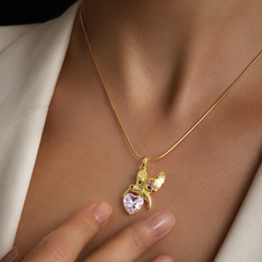 Celeste Hummingbird Pendant | Gold-Plated Stainless Steel – KZ88123146