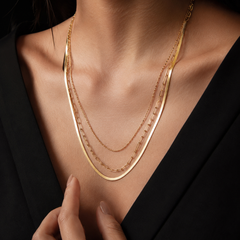 Royale Stack Snake Chain | Gold-Plated Stainless Steel – KZ88123163