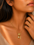 Golden Angel Charm Necklace | Gold-Plated Stainless Steel – KZ88123158