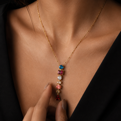 Celestia Drop Pendant | Gold-Plated Stainless Steel – KZ88123169