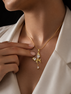 Crystal Wings Necklace | Gold-Plated Stainless Steel – KZ88123148