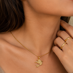 Angel Bird Necklace | Gold-Plated Stainless Steel – KZ88123160