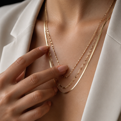 Royale Stack Snake Chain | Gold-Plated Stainless Steel – KZ88123163