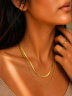 Luxe Snake Layer Chain | Gold-Plated Stainless Steel – KZ88123162