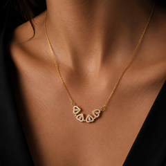 Open Luxe Fortune Necklace | Gold-Plated Stainless Steel – KZ88123166