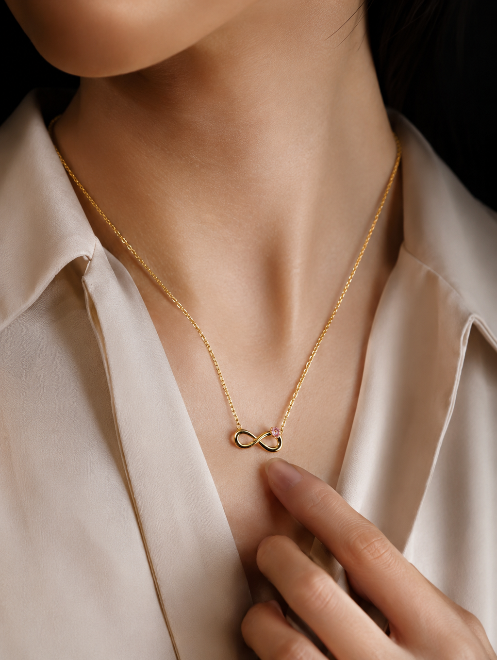 Seraphine Knot Necklace | Gold-Plated Stainless Steel – KZ88123144