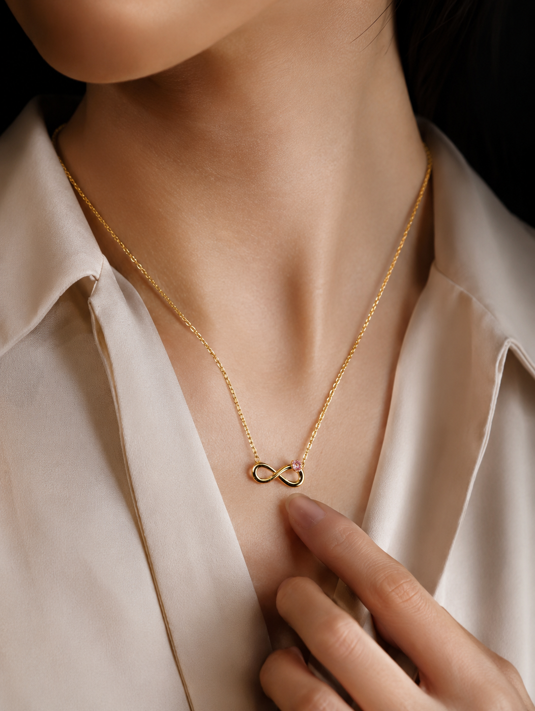 Seraphine Knot Necklace | Gold-Plated Stainless Steel – KZ88123144