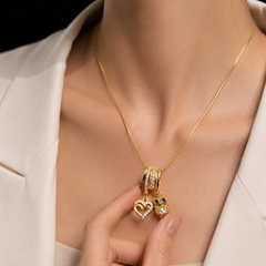 Golden Owl Charm Necklace | Gold-Plated Stainless Steel – KZ88123156