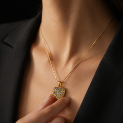 Heartburst Sparkle Necklace | Gold-Plated Stainless Steel – KZ8812355