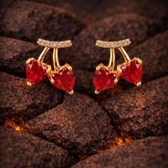 Cherry Kiss Earrings | Gold-Plated Stainless Steel  – KZ8812318