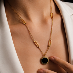 Roman Rhythm Pendant Chain | Gold-Plated Stainless Steel – KZ8812358
