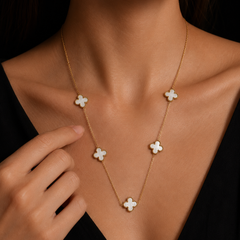 Double Sided Lucky Clover | Gold-Plated Stainless Steel – KZ8812304