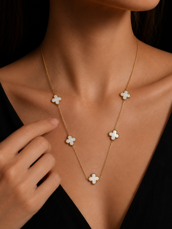 Double Sided Lucky Clover | Gold-Plated Stainless Steel – KZ8812304