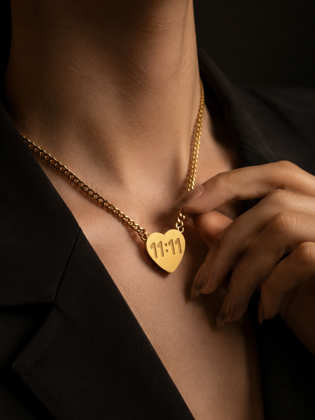 Good Luck 11:11 Necklace | Gold-Plated Stainless Steel  – KZ8812354