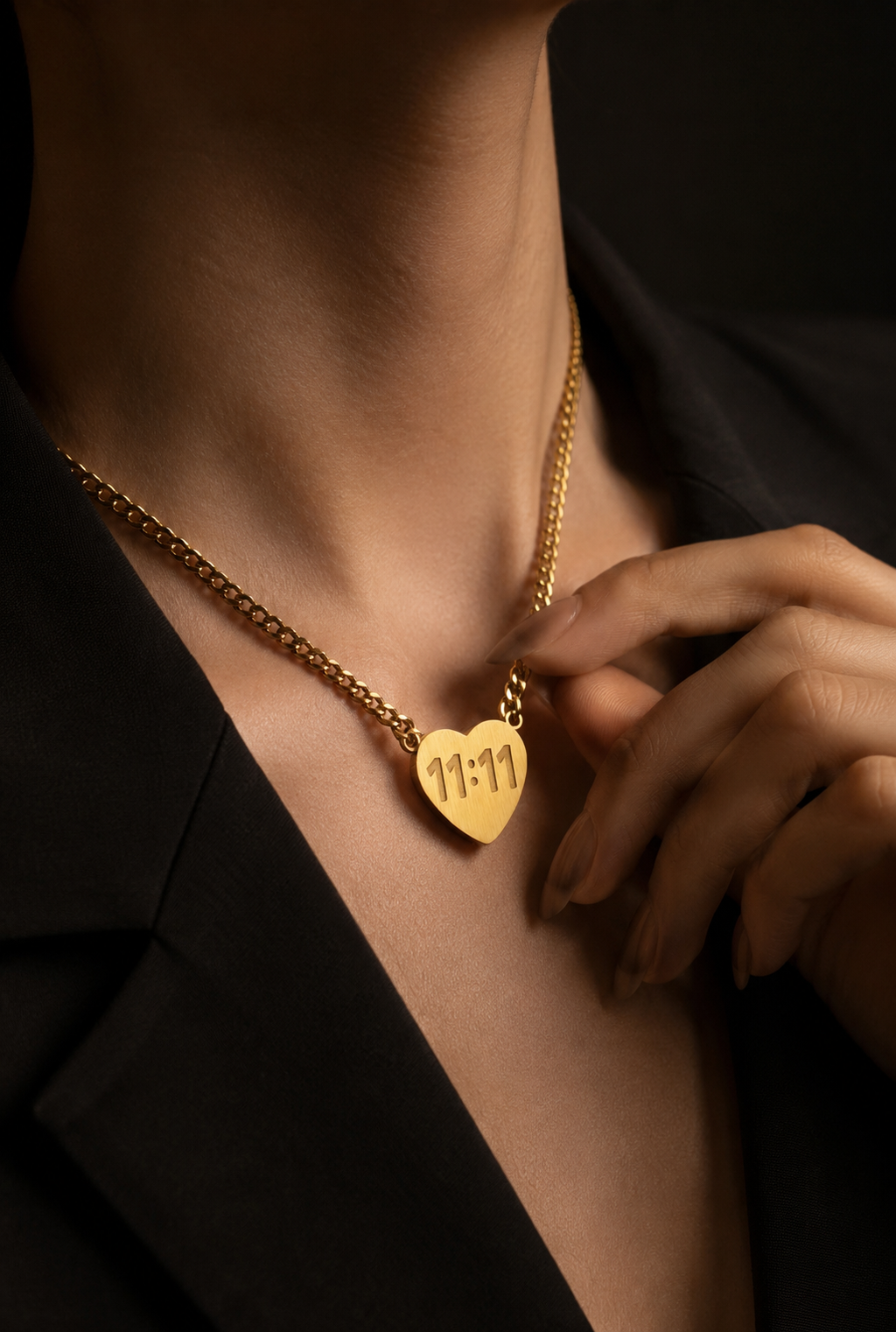 Good Luck 11:11 Necklace | Gold-Plated Stainless Steel  – KZ8812354