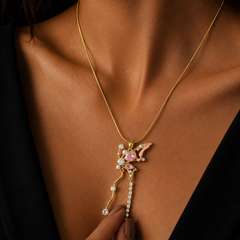 Nova Butterfly Necklace | Gold-Plated Stainless Steel – KZ88123149