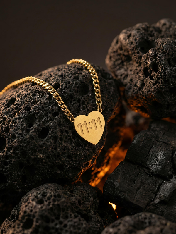 Good Luck 11:11 Necklace | Gold-Plated Stainless Steel  – KZ8812354