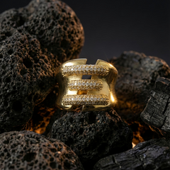 Triple Luxe Ring | Adjustable Gold-Plated Stainless Steel–KZ8812396
