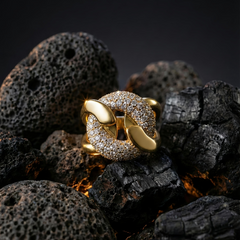 Royal Knot Ring | Adjustable Gold-Plated Stainless Steel–KZ8812392