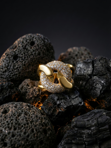 Royal Knot Ring | Adjustable Gold-Plated Stainless Steel–KZ8812392