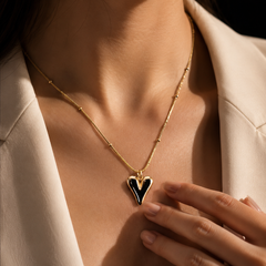 Golden Melted Heart Pendant | Gold-Plated Stainless Steel– KZ8812352
