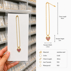 Eternal Love Necklace | 18k Gold-Plated Stainless Steel Anti-Tarnish Waterproof Daily Wear Jewellery For Women – KZ88123213
