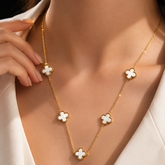 Double Sided Lucky Clover | Gold-Plated Stainless Steel – KZ8812304