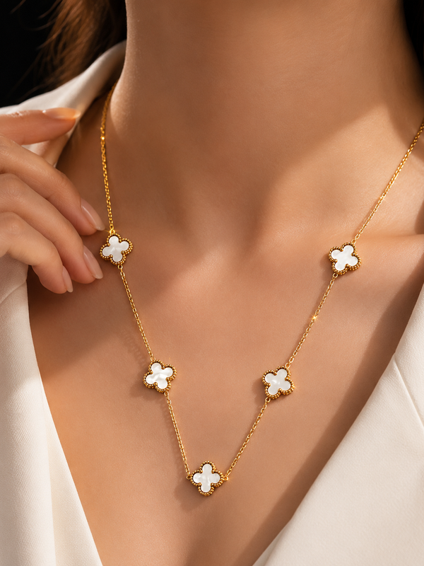 Double Sided Lucky Clover | Gold-Plated Stainless Steel – KZ8812304