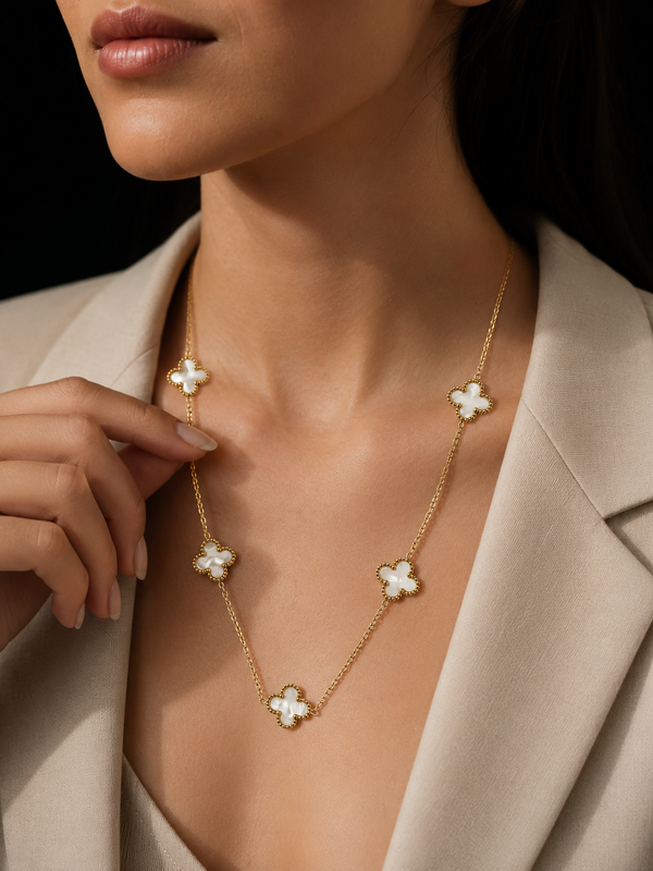 Double Sided Lucky Clover | Gold-Plated Stainless Steel – KZ8812304