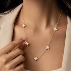 Double Sided Lucky Clover | Gold-Plated Stainless Steel – KZ8812304