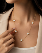 Double Sided Lucky Clover | Gold-Plated Stainless Steel – KZ8812304