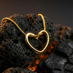 Golden Eternal Heart Necklace | Gold-Plated Stainless Steel – KZ8812351