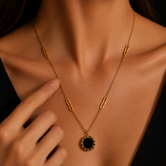 Roman Rhythm Pendant Chain | Gold-Plated Stainless Steel – KZ8812358
