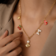Coastal Cuties Charm Necklace | Gold-Plated Stainless Steel– KZ8812325