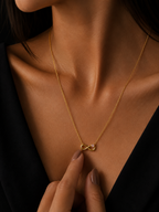 Seraphine Knot Necklace | Gold-Plated Stainless Steel – KZ88123144