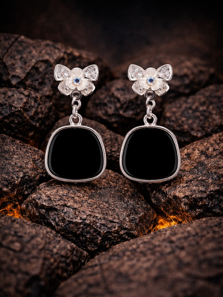 Midnight Bloom Earrings | Gold-Plated Stainless Steel – KZ8812317
