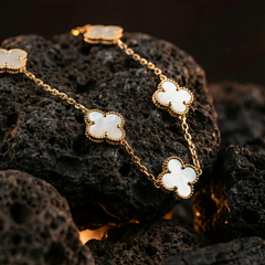 Double Sided Lucky Clover | Gold-Plated Stainless Steel – KZ8812304