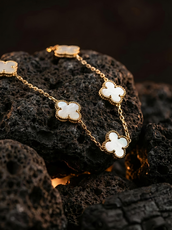 Double Sided Lucky Clover | Gold-Plated Stainless Steel – KZ8812304