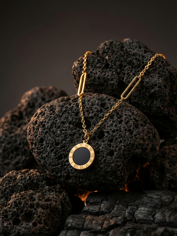 Roman Rhythm Pendant Chain | Gold-Plated Stainless Steel – KZ8812358