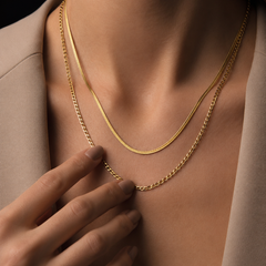 Luxe Snake Layer Chain | Gold-Plated Stainless Steel – KZ88123162