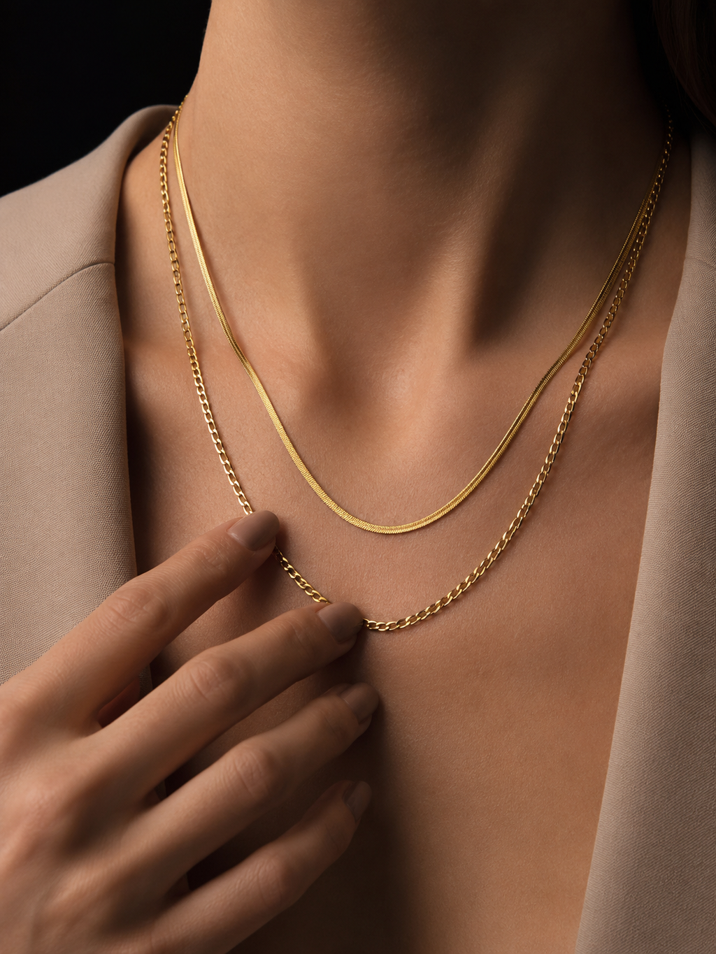 Luxe Snake Layer Chain | Gold-Plated Stainless Steel – KZ88123162