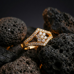 Proposal Glow Ring | Gold-Plated Brass Adjustable Ring –SCB8812382