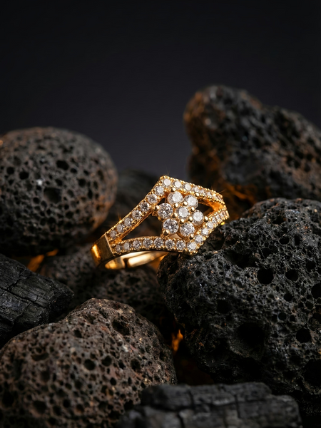 Proposal Glow Ring | Gold-Plated Brass Adjustable Ring –SCB8812382