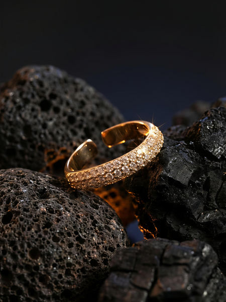Grace Band Ring | Gold-Plated Brass Adjustable Ring –SCB8812384