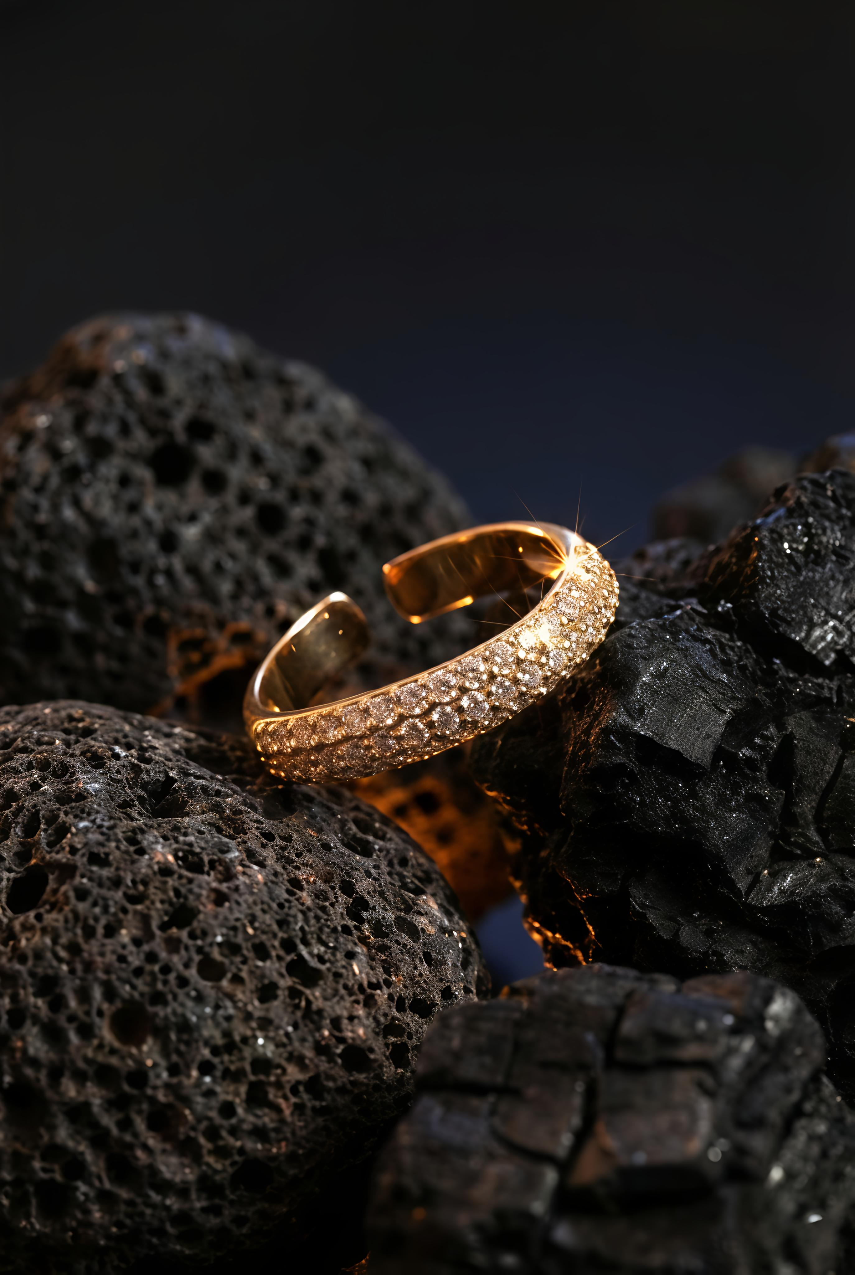 Grace Band Ring | Gold-Plated Brass Adjustable Ring –SCB8812384